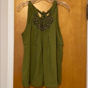 Olive green tank top